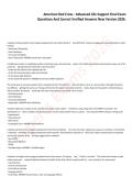 American Red Cross - Advanced Life Support Final Exam Questions And Correct Verified Answers New Version 2026