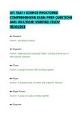 ATI TEAS 7 SCIENCE PROCTORED&NewLine;COMPREHENSIVE EXAM PREP QUESTIONS&NewLine;AND SOLUTIONS VERIFIED STUDY&NewLine;RESOURCE&NewLine;