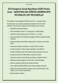 IATA Dangerous Goods Regulations &lpar;DGR&rpar; Practice &NewLine;Exam &ndash; QUESTIONS AND VERIFIED ANSWERS WITH &NewLine;RATIONALES JUST RELEASED&period;pdf