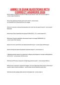 AMMO 18 EXAM QUESTIONS WITH CORRECT ANSWERS 2025&period;