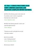 ATI TEAS 7 SCIENCE PROCTORED EXAM&NewLine;SCRIPT VERIFIED QUESTIONS AND&NewLine;SOLUTIONS COMPLETE REVIEW MATERIAL