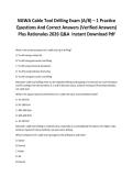 NGWA Cable Tool Drilling Exam &lpar;A&sol;B&rpar; &ndash; 1 Practice&NewLine;Questions And Correct Answers &lpar;Verified Answers&rpar;&NewLine;Plus Rationales 2026 Q&A Instant Download Pdf