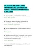 ATI TEAS 7 SCIENCE PROCTORED&NewLine;UPDATED ACTUAL QUESTIONS AND&NewLine;CORRECT ANSWERS COMPREHENSIVE&NewLine;STUDY GUIDE