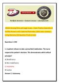 &NewLine; BSN3A Nursing Ethics and Legal Issues &ndash; Exam Practice Questions & Verified Answers with Explained Rationales &lpar;2026 Latest Update&rpar; &ndash; Comprehensive 250-Question Practice Exam&NewLine;&NewLine;