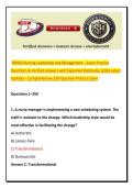 &NewLine; BSN3A Nursing Leadership and Management &ndash; Exam Practice Questions & Verified Answers with Explained Rationales &lpar;2026 Latest Update&rpar; &ndash; Comprehensive 250-Question Practice Exam&NewLine;