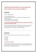 Amazon Driver Training Actual 2025&sol;2026 Q&A &ndash; 100&percnt; Pass Complete Practice Questions&comma; Delivery Service Partner &lpar;DSP&rpar; Academy Guide & Safety Rationales