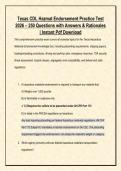 Texas CDL Hazmat Endorsement Practice Test &NewLine;2026 &ndash; 250 Questions with Answers & Rationales &NewLine;&vert; Instant Pdf Download 