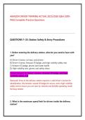Amazon Driver Training Actual 2025&sol;2026 Q&A &ndash; 100&percnt; Pass Complete Practice Questions&comma; Delivery Service Partner &lpar;DSP&rpar; Academy Guide & Safety Rationales
