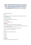 Newest Digital ATI RN Pharmacology Proctored Exam&NewLine;2026 &ndash; Level 3 &lpar;NGN Style&rpar; CQuestion Practice Exam&NewLine;with ANSWER& Rationale for Every Option