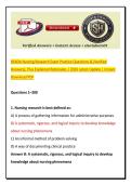BSN3A Nursing Research Exam Practice Questions & &lbrack;Verified Answers&rsqb;&comma; Plus Explained Rationales &vert; 2026 Latest Update &vert; Instant Download PDF
