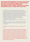 SAEM EXAM COMPREHENSIVE TEST BANK FINAL EXAM &NewLine;2026 COMPLETE ACCURATE REAL EXAM QUESTIONS &NewLine;WITH WELL ELABORATED ANSWERS AND &NewLine;RATIONALES &lpar;100&percnt; CORRECT VERIFIED SOLUTIONS&rpar; &NewLine;GUARANTEED PASS A&plus;&vert;BRAND NEW&excl; 2026-2027 
