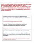 PALS ACTUAL FINAL EXAM 2026 ACCURATE REAL &NewLine;EXAM QUESTIONS AND WITH REAL WELL &NewLine;ELABORATED ANSWERS AND RATIONALES 100&percnt; &NewLine;CORRECT VERIFIED SOLUTIONS GUARANTEED &NewLine;PASS A&plus;&vert;&vert;BRAND NEW&excl;&excl; Chamberlain University&NewLine;Texas 2026-2027 