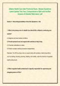 Alberta Health Care Aide Provincial Exam &ndash;Newest Questions &NewLine;Latest Update This Year &vert; Comprehensive Q&A with Verified &NewLine;Answers & Detailed Rationales &vert; pdf