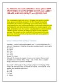 NZ NURSING STATE EXAM 300 ACTUAL QUESTIONS &NewLine;AND CORRECT ANSWER WITH RATIONALE LATEST &NewLine;UPDATE ALREADY GRADED A&plus; ASSURED PASS 