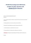PN HESI Pharmacology Exam 2026 Review&NewLine;Complete Test Bank -Questions with&NewLine;ANSWERs & Rationales&NewLine;