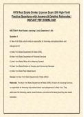 NYS Real Estate Broker License Exam 200 High-Yield &NewLine;Practice Questions with Answers & Detailed Rationales &vert; &NewLine;INSTANT PDF DOWNLOAD