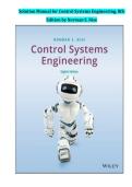 Solution Manual for Control Systems Engineering&comma; 8th Edition by Norman S&period; Nise All Chapters Covered &comma;Latest Edition