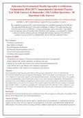 Nebraska Environmental Health Specialist Exam 2026-2027&colon;  Practice Questions with Detailed Rationales&comma; Answers & Updated Guidelines