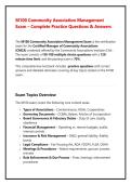 M100 Community Association Management Exam Prep 2026&sol;2027 &ndash; Complete Practice Questions&comma; CAI National Standards & Detailed Answers &lpar;Pass on First Try&rpar;
