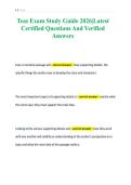 Teas Exam Study Guide 2026&vert;Latest&NewLine;Certified Questions And Verified&NewLine;Answers
