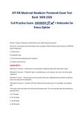 ATI RN Maternal‑Newborn Proctored Exam Test&NewLine;Bank NGN 2026&NewLine;Full Practice Exam ANSWER&plus; Rationale for&NewLine;Every Option&NewLine;