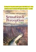 Sensation and Perception&comma; &lpar;11th Edition&rpar; - by E&period; - Goldstein - Complete Test Bank
