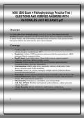 NSG 3850 Exam 4 Pathophysiology Practice Test &vert; &NewLine;QUESTIONS AND VERIFIED ANSWERS WITH &NewLine;RATIONALES JUST RELEASED&period;pdf &NewLine;