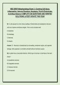 NSG 3850 Pathophysiology Exam 2 &ndash;Covering Cell Injury&comma; &NewLine;Inflammation&comma; Immune Disorders&comma; Neoplasia&comma; Fluid & Electrolytes&comma; &NewLine;Acid-Base Balance COMPLETE 200 QUESTIONS AND VERIFIED &NewLine;SOLUTIONS LATEST UPDATE THIS YEAR 