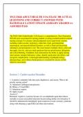 WGU D444 ADULT HEALTH 1 OA EXAM  300 ACTUAL &NewLine;QUESTIONS AND CORRECT ANSWERS WITH &NewLine;RATIONALE LATEST UPDATE ALREADY GRADED A&plus; &NewLine;ASSURED PASS