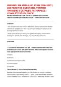 BSN HESI 266 MED-SURG EXAM 2026&ndash;2027 &vert; 200 PRACTICE QUESTIONS&comma; VERIFIED ANSWERS & DETAILED RATIONALES &vert; COMPLETE STUDY GUIDE
