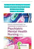 Test Bank for Davis Advantage for Townsend&rsquo;s Essentials of Psychiatric Mental Health Nursing&comma; 9th Edition &vert; Karyn Morgan &vert; Chapters 1&ndash;32 Complete