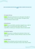 AUDIT AND ASSURANCE 2ND EDITION FINAL PAPER CORRECT ANSWERS VIEW AHEAD STUDY&NewLine;SHEET