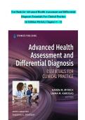 Test Bank for Advanced Health Assessment and Differential Diagnosis&colon; Essentials for Clinical Practice&comma; 1st Edition &vert; Myrick &vert; Chapters 1&ndash;12 Complete