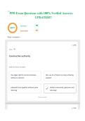 PPO Exam Questions with 100&percnt; Verified Answers UPDATED&excl;&excl;&excl;&period;