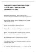 FMS CERTIFICATION EVALUATION EXAMS&NewLine;SOLVED QUESTIONS STUDY GUIDE&NewLine;GUARANTEED TO PASS&NewLine;
