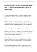 BIO 201 UPDATED ACTUAL EXAM QUESTIONS&NewLine;AND CORRECT ANSWERS FULL SOLUTION&NewLine;GRADED A&plus;