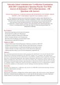 Nebraska School Administrator Certification Exam 2026-2027 &vert;  Q&A with Rationales &vert; Updated for NDE Standards