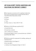 UST EXAM SCRIPT TESTED QUESTIONS AND&NewLine;SOLUTIONS 100 PERCENT CORRECT