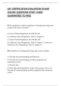 UST CERTIFICATION EVALUATION EXAMS&NewLine;SOLVED QUESTIONS STUDY GUIDE&NewLine;GUARANTEED TO PASS