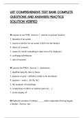 UST COMPREHENSIVE TEST BANK COMPLETE&NewLine;QUESTIONS AND ANSWERS PRACTICE&NewLine;SOLUTION VERIFIED