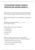 TCI EXAM REVIEW UPDATED COMPLETE&NewLine;QUESTIONS AND ANSWERS GRADED A&plus;
