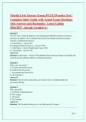 Florida Civic Literacy Exam &lpar;FCLE&rpar; Practice Test &vert; Complete Study Guide with Actual Exam Questions with Answers and Rationales &vert; Latest Update 2026&sol;2027 - Already Graded A&plus;