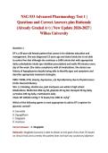 NSG 533 Advanced Pharmacology Test 1 &vert; Questions and Correct Answers plus Rationale &lpar;Already Graded A&plus;&rpar; &vert; New Update 2026-2027 &vert; Wilkes University
