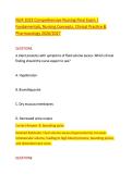 NUR 1023 Comprehensive Nursing Final Exam &vert; &NewLine;Fundamentals&comma; Nursing Concepts&comma; Clinical Practice & &NewLine;Pharmacology 2026&sol;2027