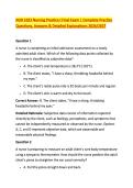 NUR 1023 Nursing Practice I Final Exam &vert; Complete Practice &NewLine;Questions&comma; Answers & Detailed Explanations 2026&sol;2027 