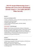 NSG 533 Advanced Pharmacology Exam 1 &vert; Questions and Correct Answers plus Rationale &lpar;Already Graded A&plus;&rpar; &vert; New Update 2026-2027 &vert; Wilkes University