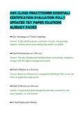 AWS CLOUD PRACTITIONER ESSENTIALS&NewLine;CERTIFICATION EVALUATION FULLY&NewLine;UPDATED TEST PAPER SOLUTIONS&NewLine;ALREADY PASSED&NewLine;