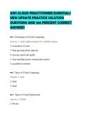 AWS CLOUD PRACTITIONER ESSENTIALS&NewLine;NEW UPDATE PRACTICE SOLUTION&NewLine;QUESTIONS AND 100 PERCENT CORRECT&NewLine;ANSWERS