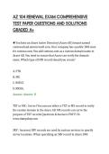 AZ 104 RENEWAL EXAM COMPREHENSIVE&NewLine;TEST PAPER QUESTIONS AND SOLUTIONS&NewLine;GRADED A&plus;