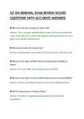 AZ 104 RENEWAL EXAM REVIEW SOLVED&NewLine;QUESTIONS WITH ACCURATE ANSWERS&NewLine;